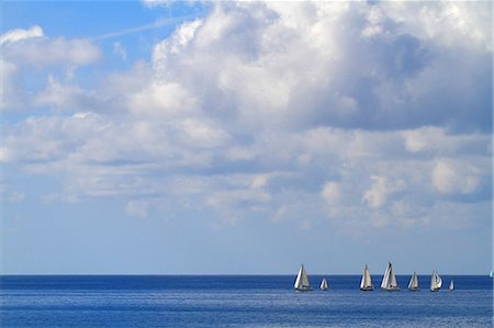 sailboat  ocean - Spain, Canary islands. Fuerteventura. Regatta. Stock Photo - Rights-Managed, Code: 877-08128446