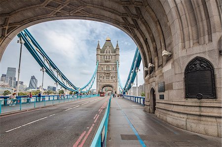 Details of architecture of Tower Bridge with the old tower in the background London United Kingdom Stock Photo - Rights-Managed, Code: 879-09034280