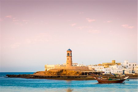 sur - Sur, Ash Sharqiyah Region , Sultanate of Oman, Middle East. Lighthouse in the little coastal town. Stock Photo - Rights-Managed, Code: 879-09034438