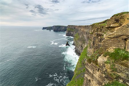 Cliffs of Moher, Liscannor, Munster, Co.Clare, Ireland, Europe. Stock Photo - Rights-Managed, Code: 879-09033245