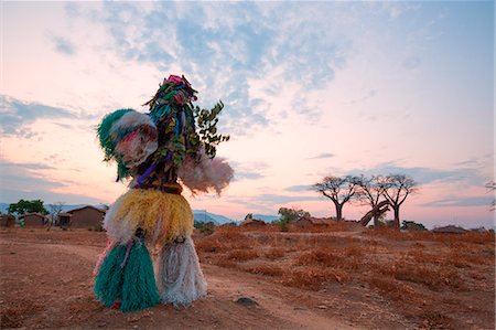 Africa,Malawi,Lilongwe district. Traditional masks of Malawi Stock Photo - Rights-Managed, Code: 879-09043261