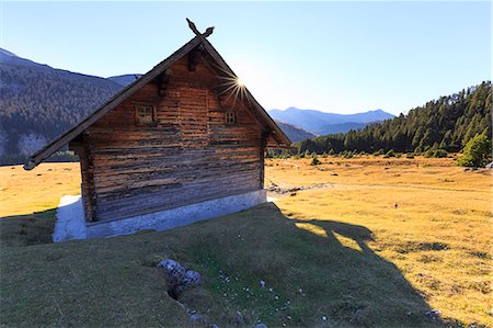 simsearch:400-04636750,k - House of the park at Alp Stabelchod, Pass dal Fuorn, Parc Naziunal Svizer, Engadine, Graubünden, Switzerland. Stock Photo - Rights-Managed, Code: 879-09128895