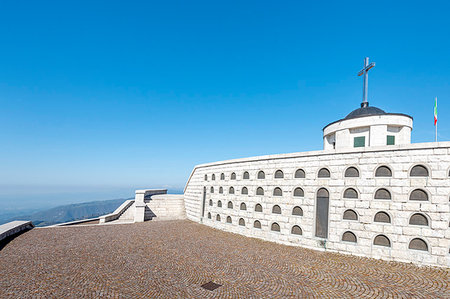 Monte Grappa, province of Vicenza, Veneto, Italy, Europe. The World War I ossuary Stock Photo - Rights-Managed, Code: 879-09190680