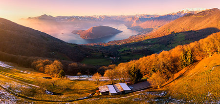 Iseo lake aerial view, Lombardy district, Brescia province, Italy. Stock Photo - Rights-Managed, Code: 879-09190938