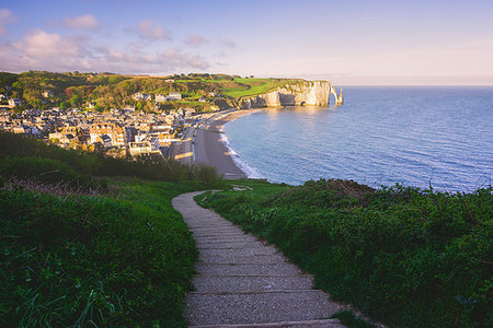 path of stone - A village of Etretat,Normandy,France. Stock Photo - Rights-Managed, Code: 879-09190973