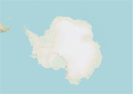 satellite image - Antarctica, Relief Map Stock Photo - Rights-Managed, Code: 872-06054082