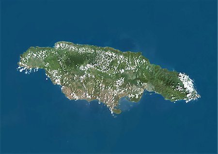 Jamaica, True Colour Satellite Image Stock Photo - Rights-Managed, Code: 872-06054453