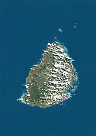 simsearch:872-06054589,k - Mauritius, True Colour Satellite Image Foto de stock - Con derechos protegidos, Código: 872-06054562
