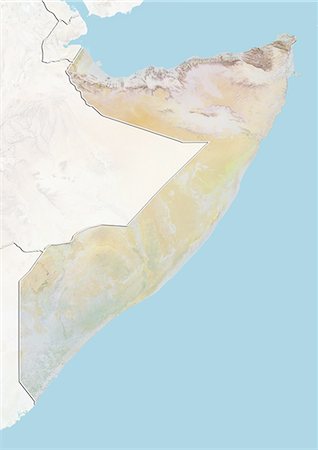 simsearch:872-06054589,k - Somalia, Relief Map with Border and Mask Foto de stock - Con derechos protegidos, Código: 872-06054753