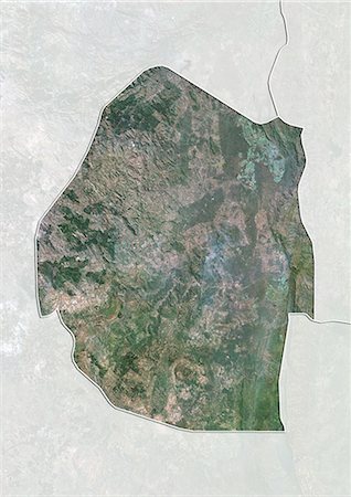 swaziland - Swaziland, True Colour Satellite Image With Border and Mask Stock Photo - Rights-Managed, Code: 872-06054790