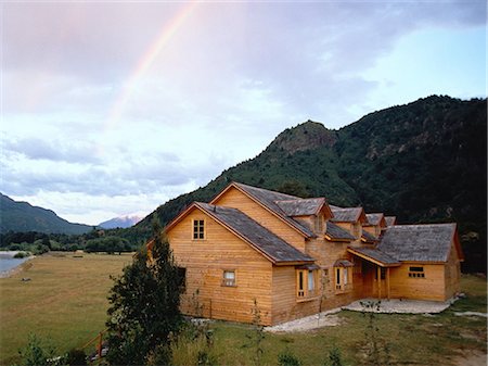 Log Cabin and Rainbow Patagonia, Argentina Stock Photo - Rights-Managed, Code: 873-06440389