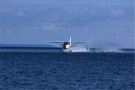 prop plane - Seaplane Landing on Water Lake Kariba, Zambia, Africa Stock Photo - Rights-Managed, Code: 873-06440427