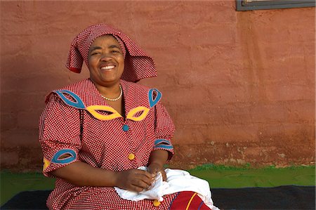 south african culture - Portrait of Woman in Traditional Clothing, Vosloorus, Gauteng, South Africa Stock Photo - Rights-Managed, Code: 873-06441054
