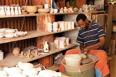 eastern transvaal - Potter in his studio Stock Photo - Rights-Managed, Code: 873-07157049