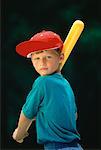 Boy Holding Baseball Bat