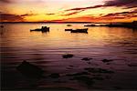 Boats on Water at Sunset Indian Harbour, Nova Scotia Canada