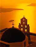 Sonnenuntergang über Santorini, Griechenland
