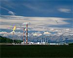 Hydrogen Sulphide Gas Plant Rocky Mountains, Alberta, Canada