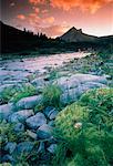 Sunset, Persimmon Creek Willmore Wilderness Alberta, Canada