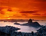 Lever du soleil, Sugar Loaf Mountain Rio de Janeiro, Brésil