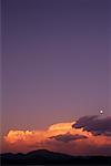 Cumulous Clouds and Moon Namaqualand, South Africa