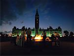 Édifices du Parlement et la flamme éternelle, Ottawa, Ontario, Canada