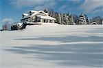 Haus im Winter, Shamper Bluff New Brunswick, Kanada