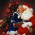 Portrait of Santa Claus with Young Girl