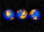 Globes - Amérique du Nord, Europe Amérique du Nord, l'Europe et du Pacifique