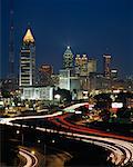 Paysage urbain à nuit Atlanta, Georgia, USA