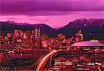 Toits de la ville au crépuscule Vancouver, Colombie-Britannique Canada