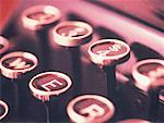 Close-Up of Typewriter Keys