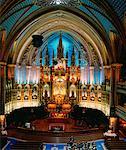 Interior of Notre Dame Basilica Montreal, Quebec, Canada