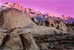 Dawn MT Whitney und Sierra Nevada Range, Kalifornien, USA