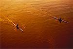 Rowing at Sunset