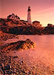 Portland Head Lighthouse at Sunset Maine, USA