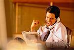 Businessman Talking on Telephone