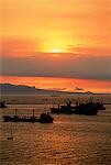 Ships in Manila Bay at Sunset Manila, Philippines