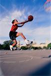 Blurred View of Woman Playing Basketball