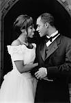 Bride and Groom About to Kiss