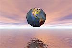Globe over Water North America