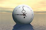 Spherical Clock in Water