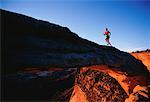 Femme Running Up Hill