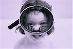 Portrait of Girl Wearing Diving Mask