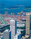 Cityscape and Harbor Singapore Harbor, Singapore