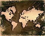 Carte du monde et des cartes de navigation