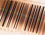 Close-Up of Laser Reading Barcode