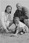 Portrait of Family on Beach