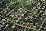 Vue aérienne de la zone résidentielle Winnipeg, Manitoba, Canada