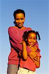 Portrait of Mother and Daughter Outdoors